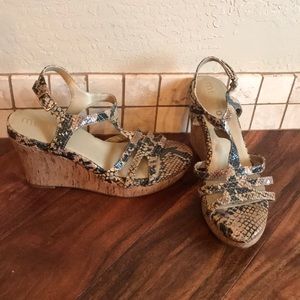 Me Too Leather Wedge Sandal